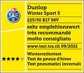 Gagnant du test TCS Dunlop winter Sport 5