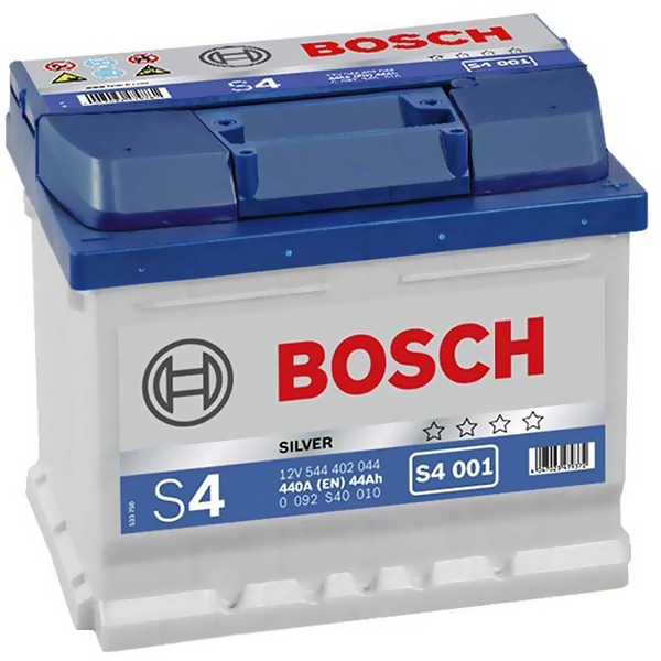 Bosch S4 001 Autobatterie 12V 44Ah 440A, Starterbatterie