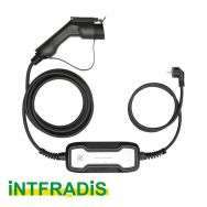Chargeur portable pour voiture électrique Type 1 vers Type 2 - 5,5mètres - 10A à 16A - 2,3kw à 3,7kw