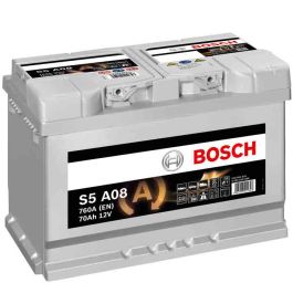  Bosch S5A08 - Batterie Auto - 70A/h - 760A - Technologie AGM -  adaptée aux Véhicules avec Start/Stop