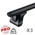 Barres de toit Alu Cargo Dark AF x 3