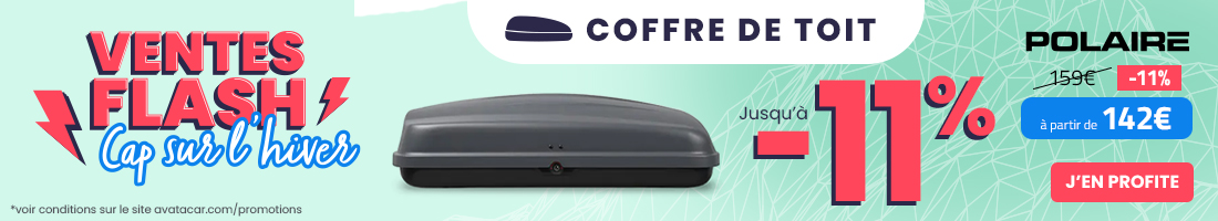 Promo - 11% coffre de toit