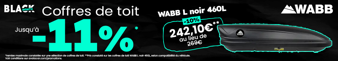 Promo - 11% coffre de toit