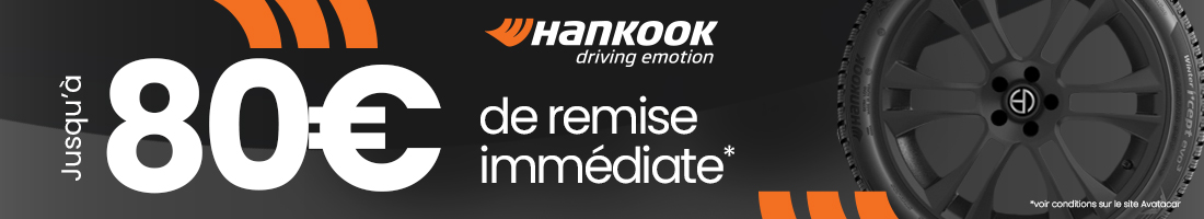 Opération hankook jusqu'à 80€ 