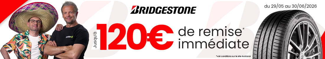 Promo pneu Bridgestone - 120€ de remise immédiate