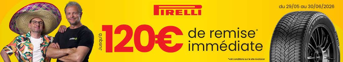 Promo pneu Pirelli 2026 - 120€ de remise