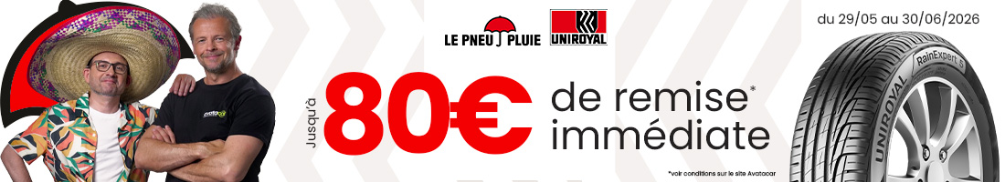 Promotion Uniroyal - 80€ de remise