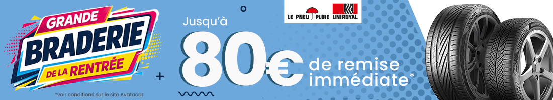 Promotion Uniroyal - 80€ de remise
