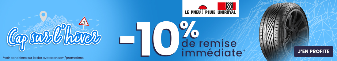 10% € remise immédiate promotion uniroyal