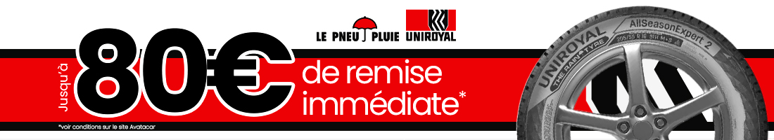 Promotion Uniroyal - 80€ de remise