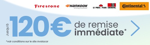 Opération pneu jusqu'à 120€ de remise
