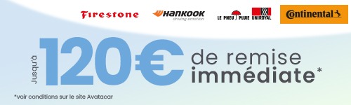 Opération pneu jusqu'à 120€ de remise