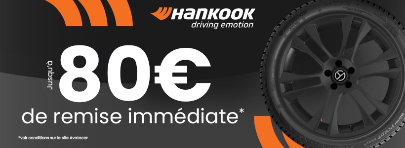 Opération hankook jusqu'à 80€ de remise