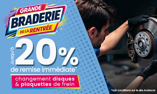 Opération freinage jusqu'à 20%