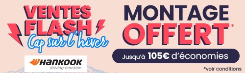 Jusqu'à 105€ - Montage offert Hankook